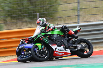 Jonathan Rea and Garrett Gerloff, Aragon WorldSBK race 2, 2021