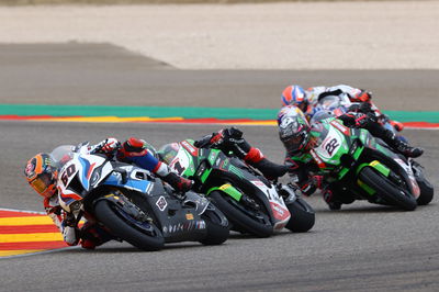 Michael van der Mark and Jonathan Rea, Aragon WorldSBK Race2, 2021