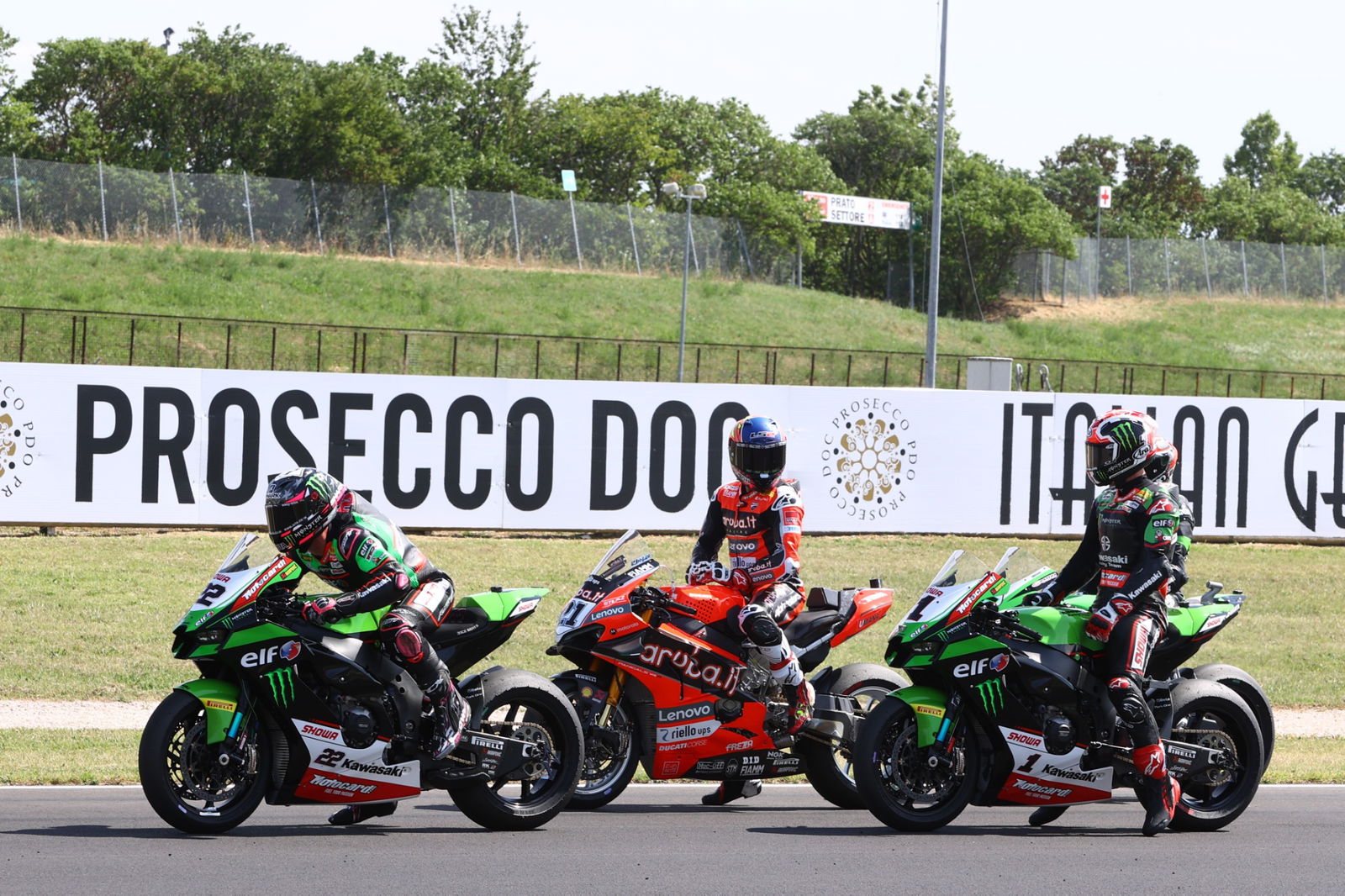 Alex Lowes, Michael Ruben Rinaldi and Jonathan Rea, Misano WorldSBK 2021