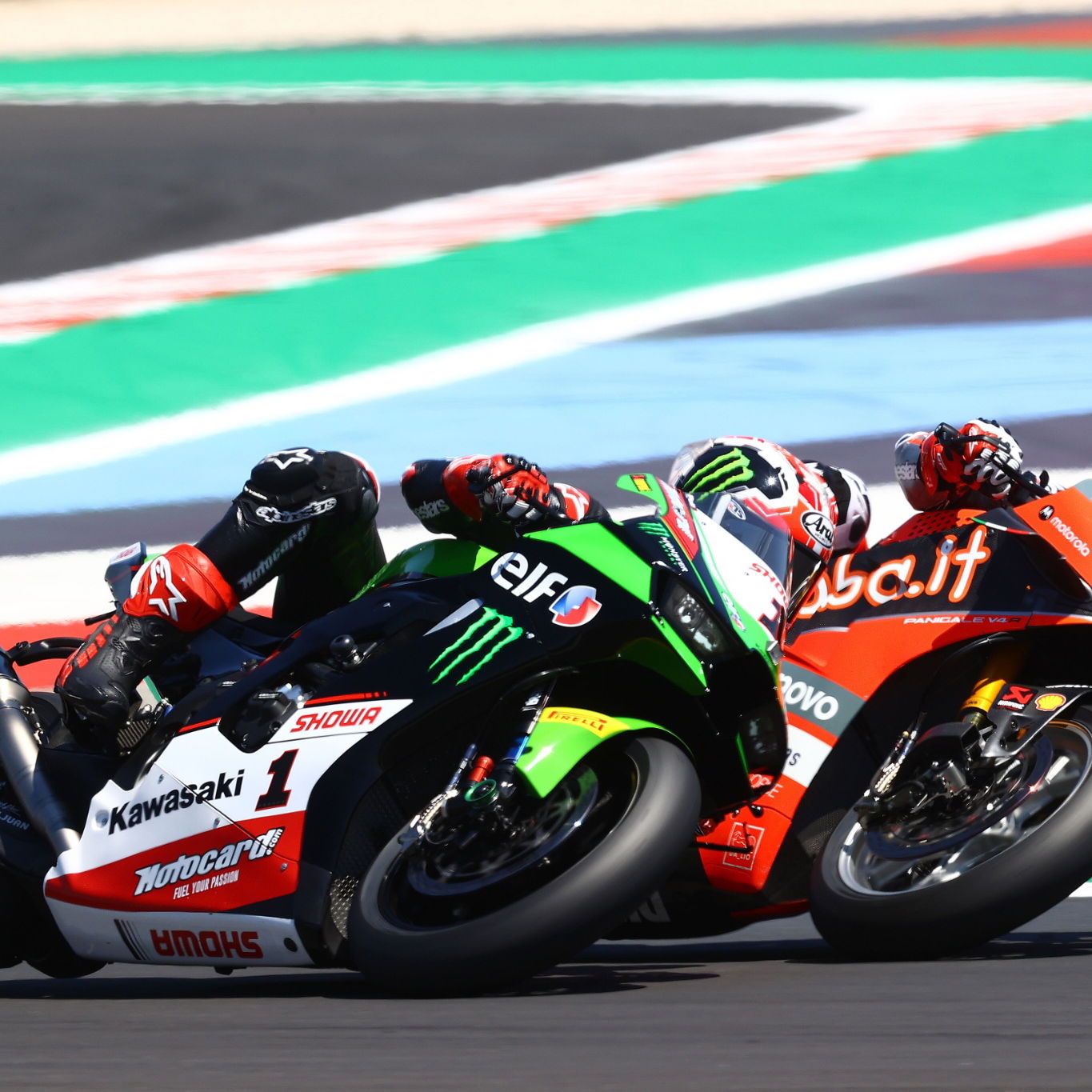 Michael Ruben Rinaldi and Jonathan Rea, Misano WorldSBK race1, 2021