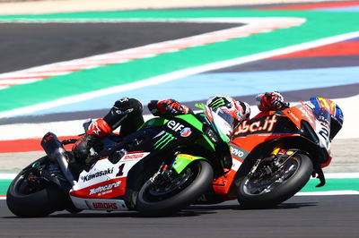 Michael Ruben Rinaldi and Jonathan Rea, Misano WorldSBK race1, 2021