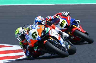 Axel Bassani and Alvaro Bautista, Misano WorldSBK race2 2021