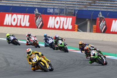 Dominique Aegerter, Philipp Oettl and Steven Odendaal, Dutch WorldSSP Race1, 24 July 2021