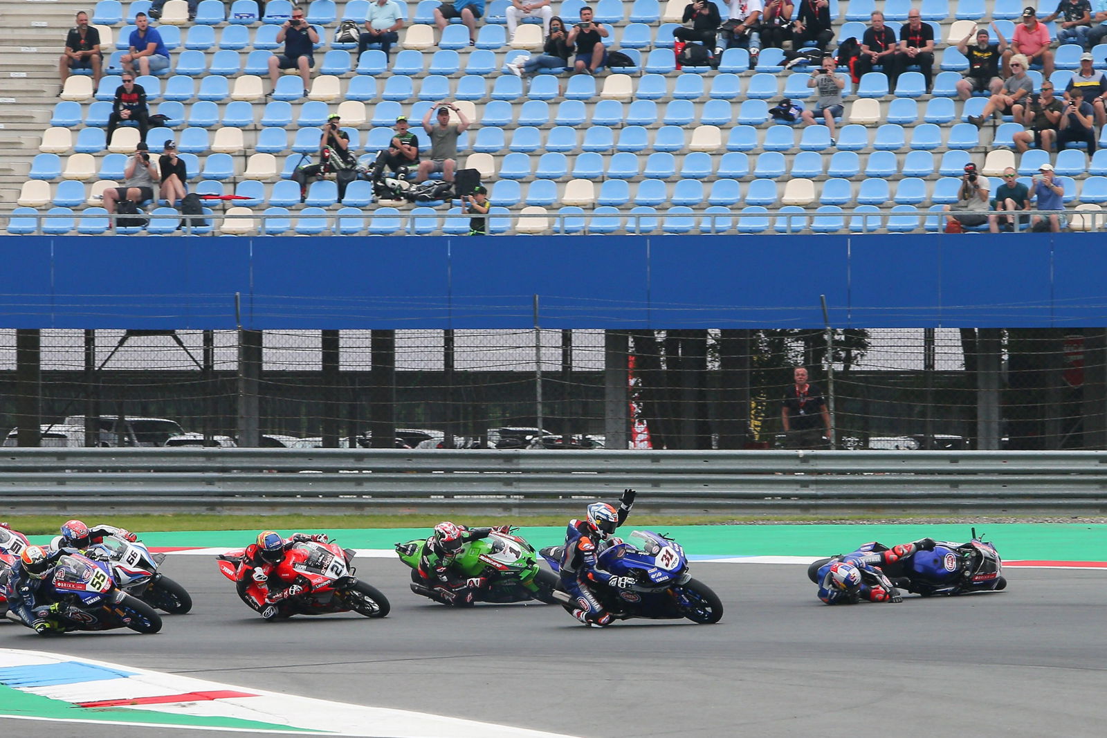 Toprak Razgatlioglu and Garret Gerloff, Dutch WorldSBK Race2, 25 July 2021