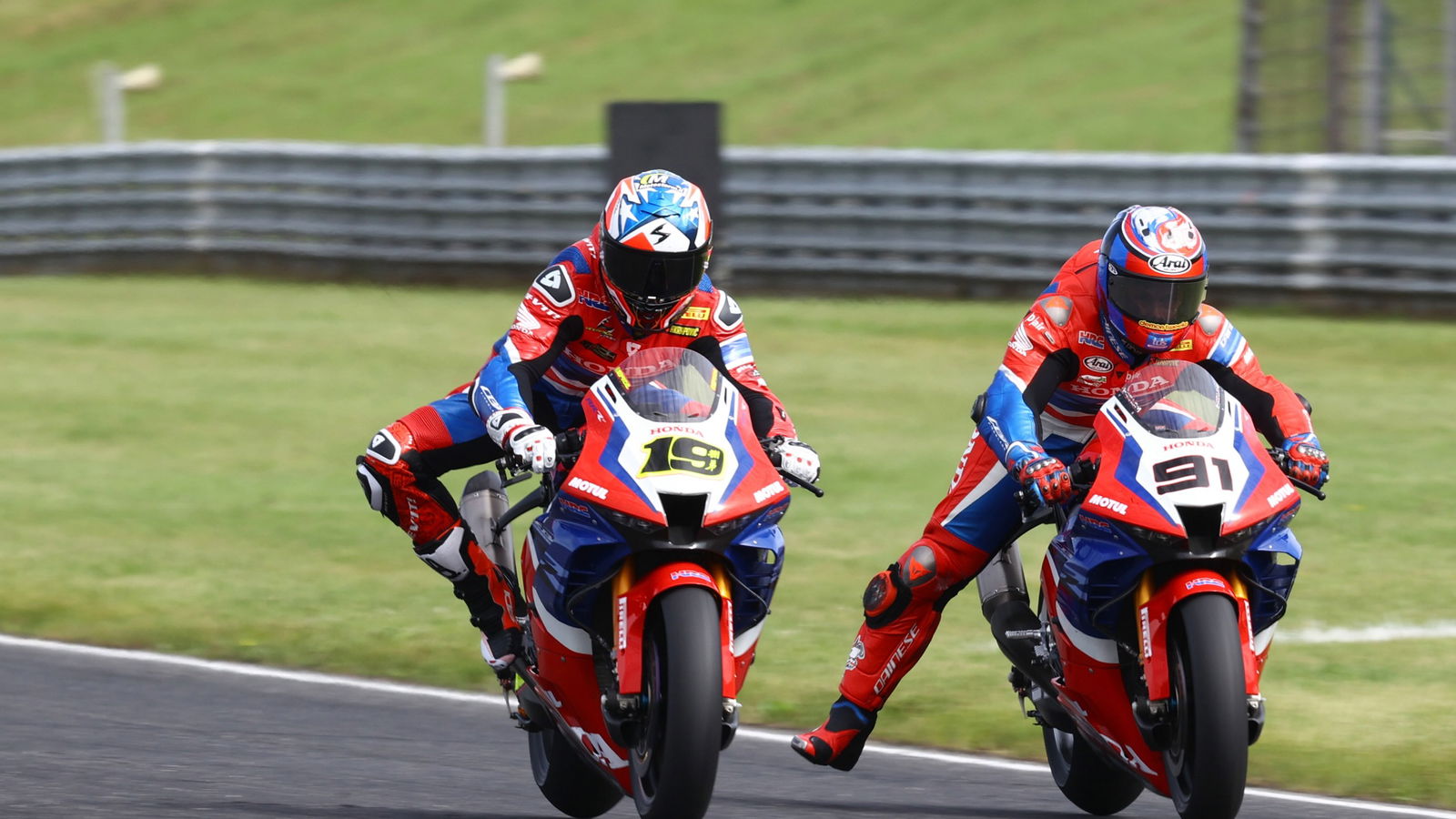 Alvaro Bautista and Leon Haslam, Czech WorldSBK race2, 8 August 2021
