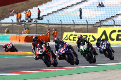 Scott Redding, Jonathan Rea, Toprak Razgatlioglu and Andrea Locatelli, Portuguese WorldSBK race2, 3 October 2021