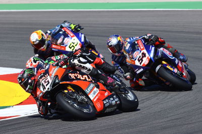 Scott Redding, Jonathan Rea, Toprak Razgatlioglu and Andrea Locatelli, Portuguese WorldSBK race2, 3 October 2021