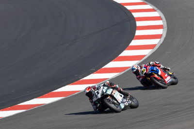 Loris Baz and Alvaro Bautista, Portuguese WorldSBK race2, 3 October 2021