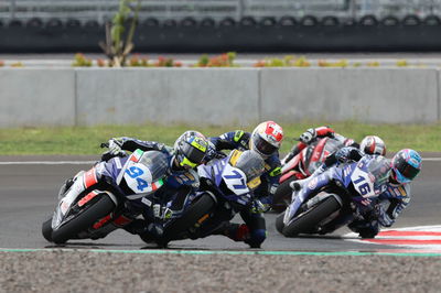 Federico Caricasulo, Dominique Aegerter and Jules Cluzel, Indonesian WorldSSP race2, 21 November 2021