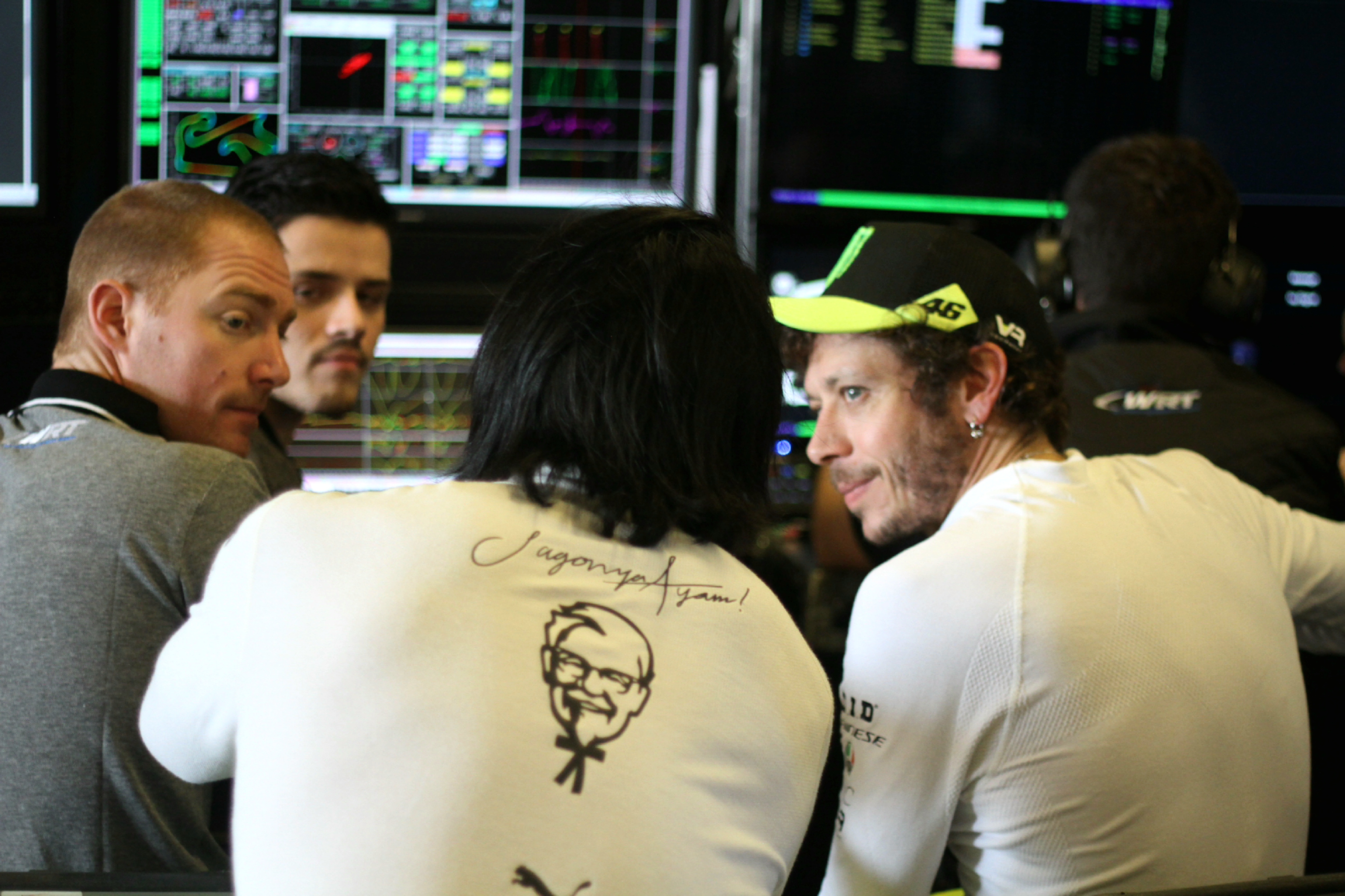 Valentino Rossi and Sean Gelael, WRT 46, Dubai 24 Hours
