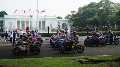 The Riders in Front of Merdeka Palace