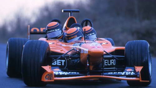 World's first 3-seater F1 car takes to the track.