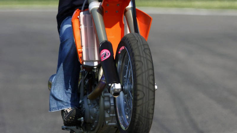 Red Bull trio collect Supermoto machines.