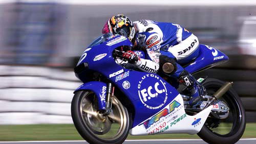 Ueda wins rain interrupted 125 race.