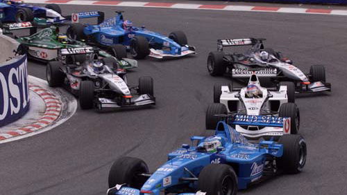 Fisichella shows Button the way.