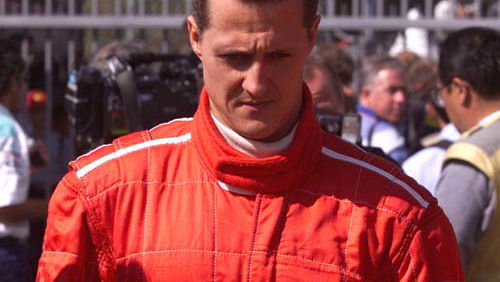 Schumacher at Fiorano with the Maserati Spyder.