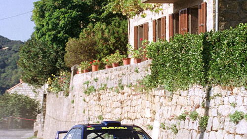 Solberg's gift for Subaru team-mate Burns.