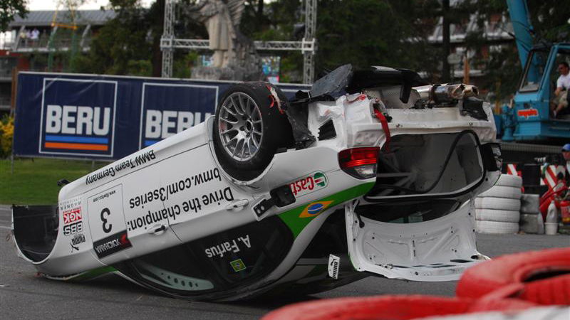 PICTURES: Farfus rolls at Pau.