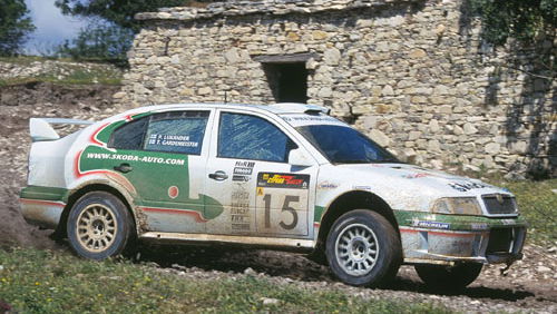 Skoda score first points of 2002.