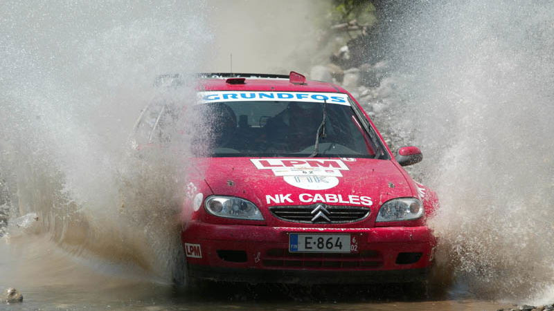 Citroen Saxo's one-two on the 'Junior' Acropolis.