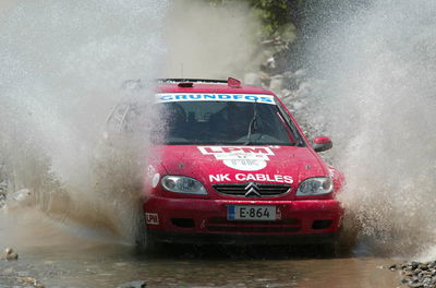 Citroen Saxo's one-two on the 'Junior' Acropolis.