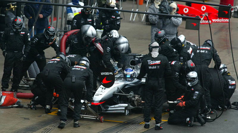 Pit-stop equipment.