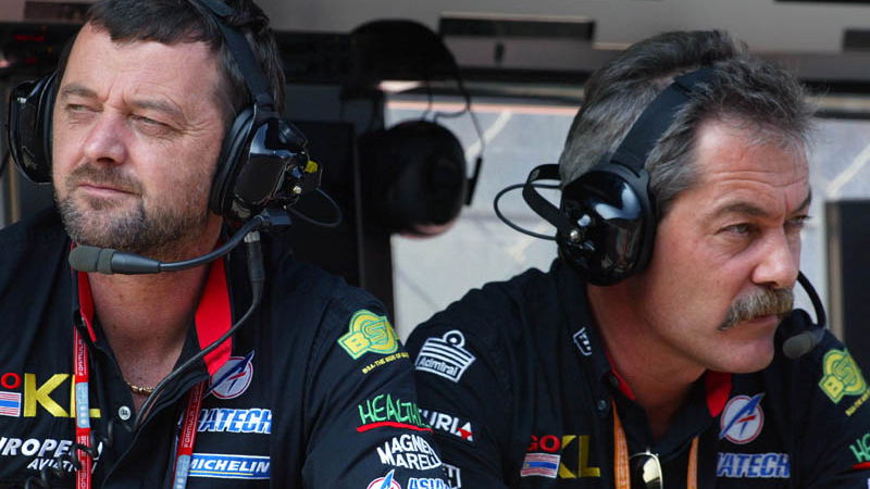 Bruni concludes Minardi's first run with 2004 car.