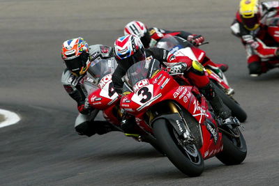 Hislop draws first blood at Donington.