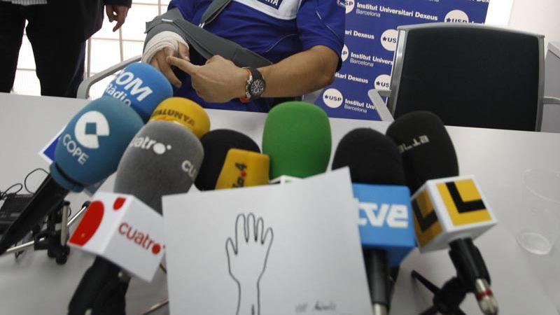 Lorenzo 'happy' after arm surgery.