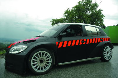 Sainz tests new Skoda Fabia S2000.