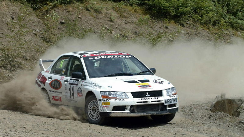 Mitsubishi Lancer Evo - The favourite on Rally GB.