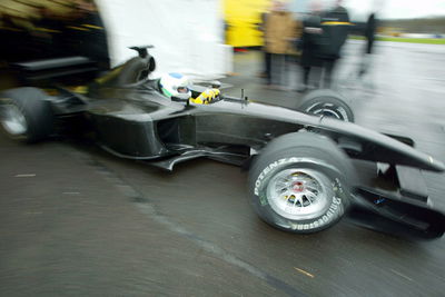 Futuristic logistic centre hosts Ferrari launch.