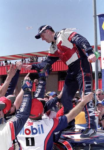 Brickyard build up: Rusty Wallace.