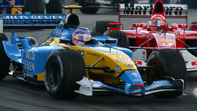 Michael says sorry to Trulli.