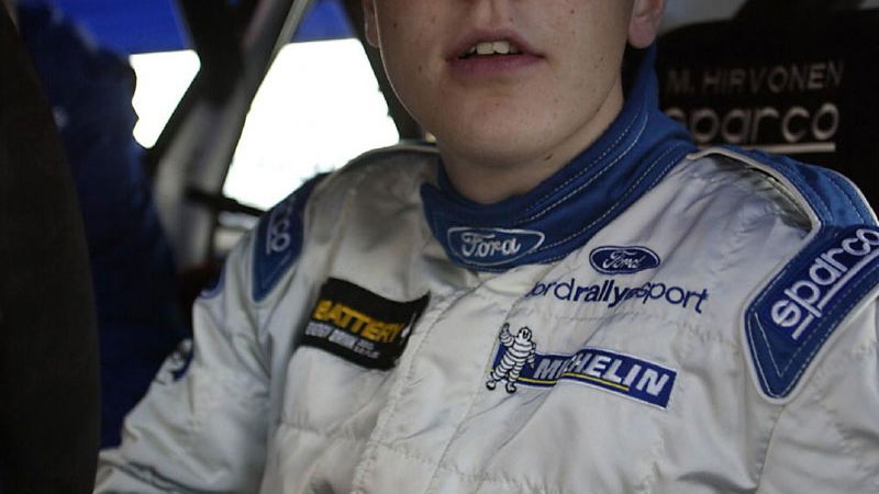 Hirvonen sticks two figures up at Subaru!