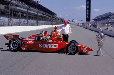 Penske party after final test of 2000.