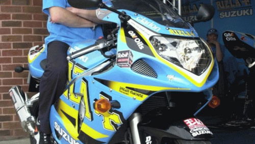 Jay Kay loves his Rizla Suzuki.