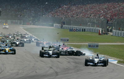 Debris slows Renault, Alonso still third.