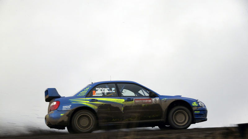 Subaru one-three on Rally GB.