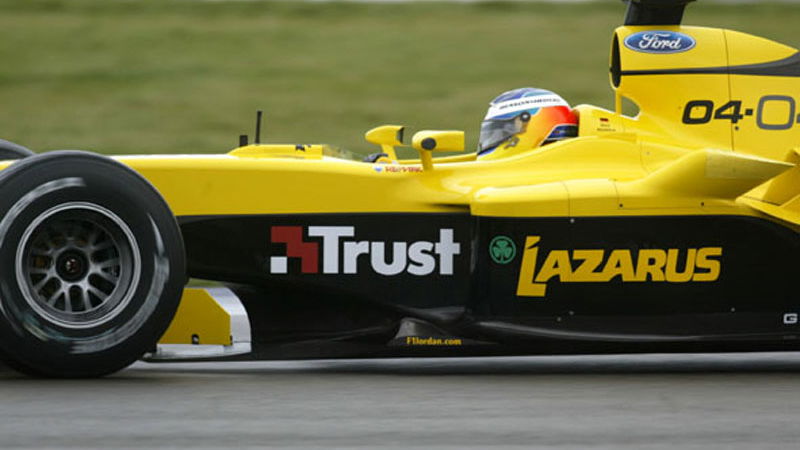 Official: Trust to sponsor Jordan in 2004.