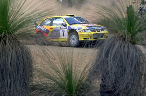 Gwyndaf Evans retires from Rally of Great Britain.
