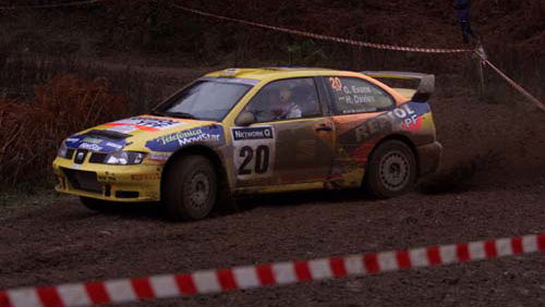 Gwyndaf Evans retires from Rally of Great Britain.