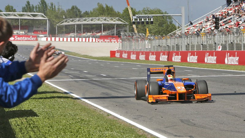 GP2 Spain 2013: Frijns takes maiden win for Hilmer