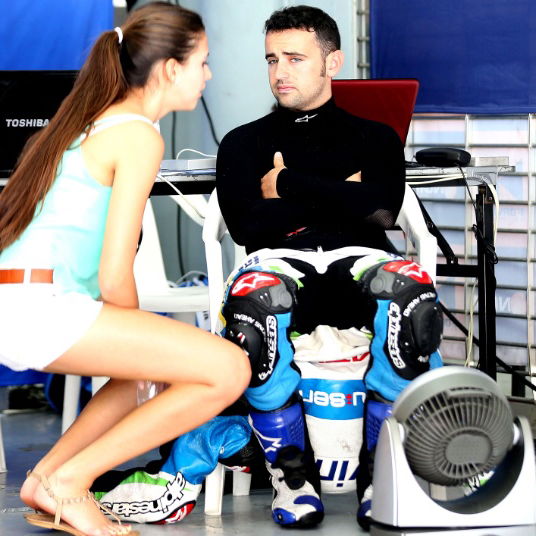 PICS: Injured Barbera highsides on MotoGP return