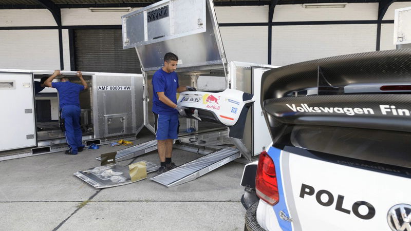 WRC logistics by air, land and sea