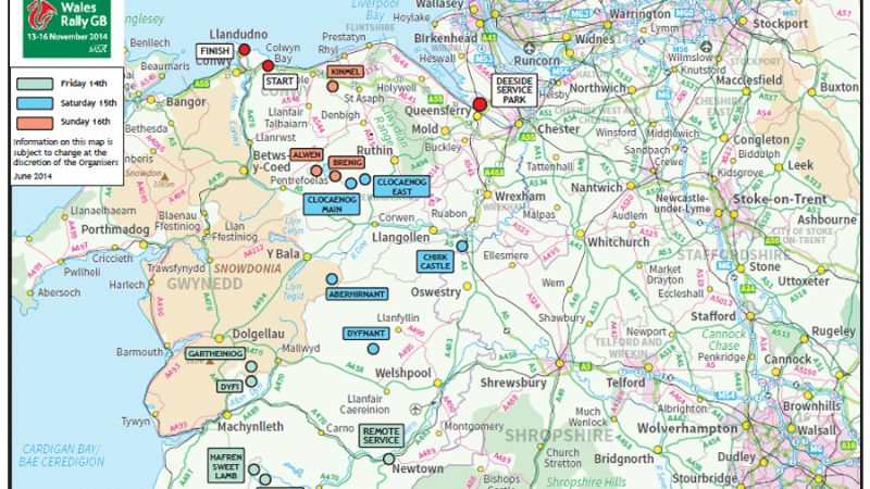Wales Rally GB 2014 route in detail