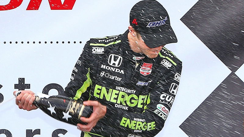 Hawksworth celebrates maiden IndyCar podium