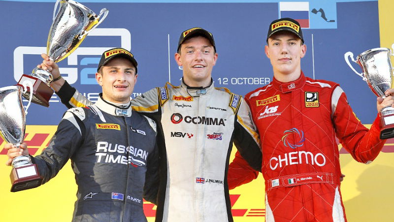 Sochi: GP2 feature race results