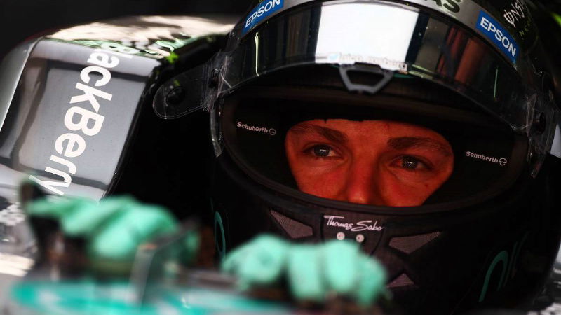 Rosberg tops FP1 as Hamilton hits trouble
