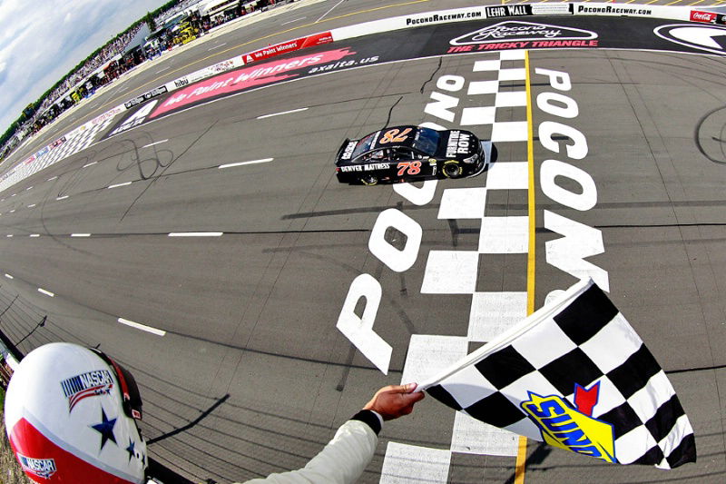 Kurt Busch on song at Pocono's Tricky Triangle